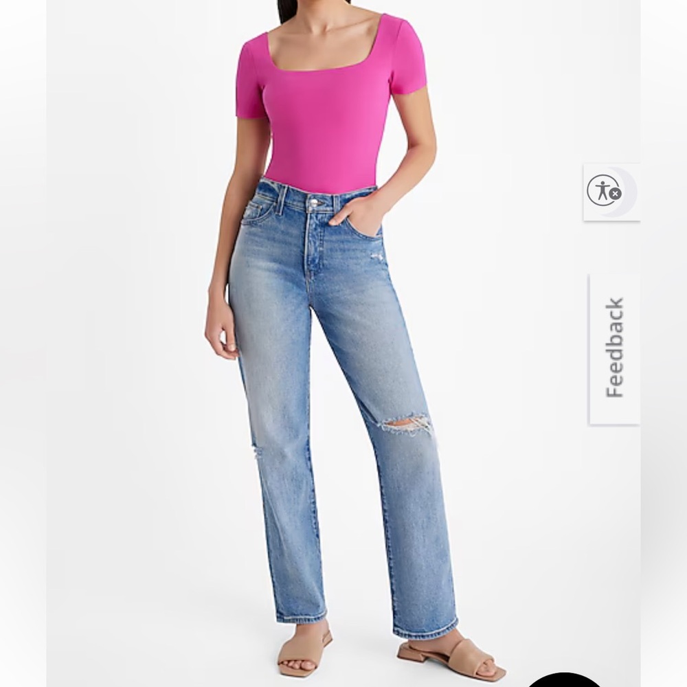 Express Contour Stretch Square Neck Bodysuit NWT - image 2